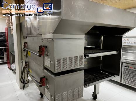 Forno de esteira em inox para pizzas panificação biscoitos Lincoln