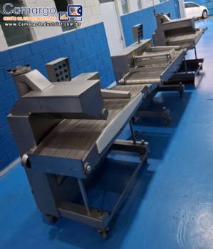 Linha de empanados para empanar frango, peixe, nuggets e steak Sampafi 400 kg / h