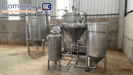 Processador emulsificador encamisado em inox Incal 500 litros