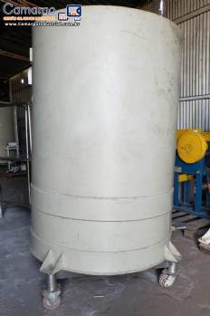 Tanque de pl�stico pol�mero polipropileno PP 2000 L Grabe