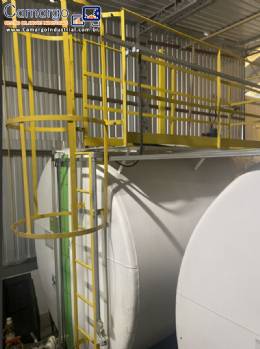 Tanque de armazenamento estacionrio horizontal em ao carbono 40.000 litros Tanque Reverso